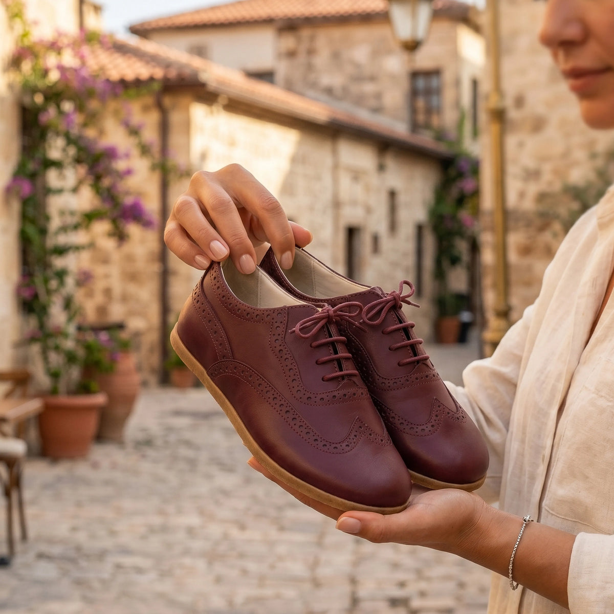 Smooth Barefoot Moccasin Shoes – Classic Sole — Leather Sole – Burgundy