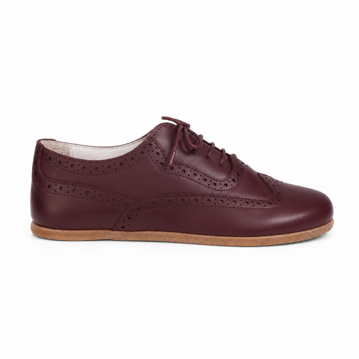 Smooth Barefoot Moccasin Shoes – Classic Sole — Leather Sole – Burgundy