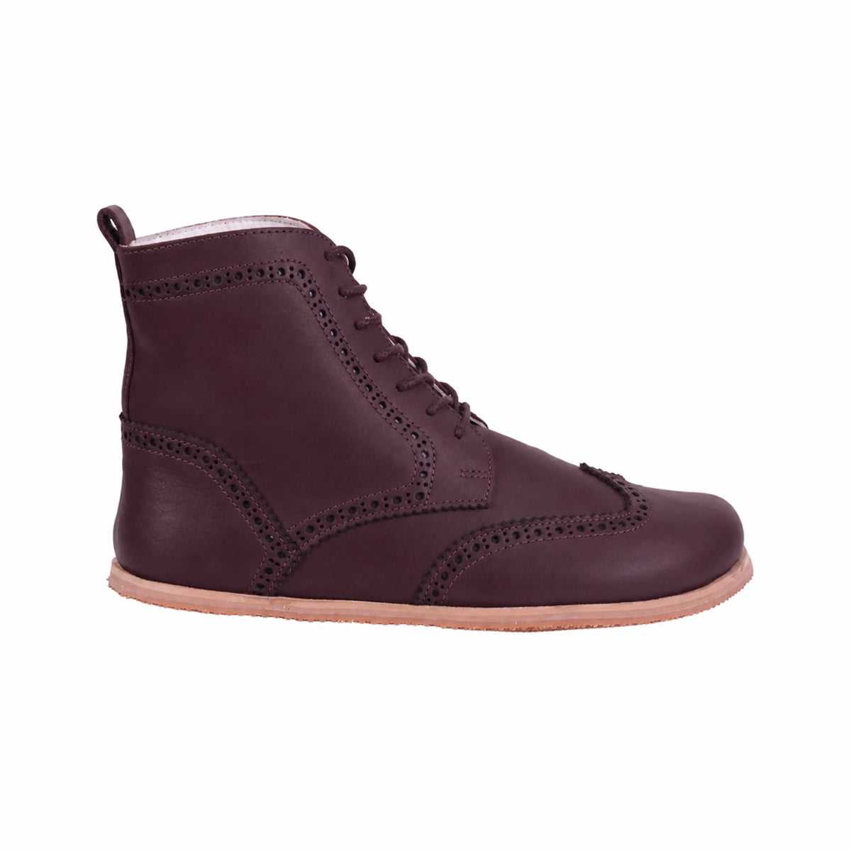 Smooth Barefoot Moccasin Boots Shoes – Eva Outsole – Burgundy