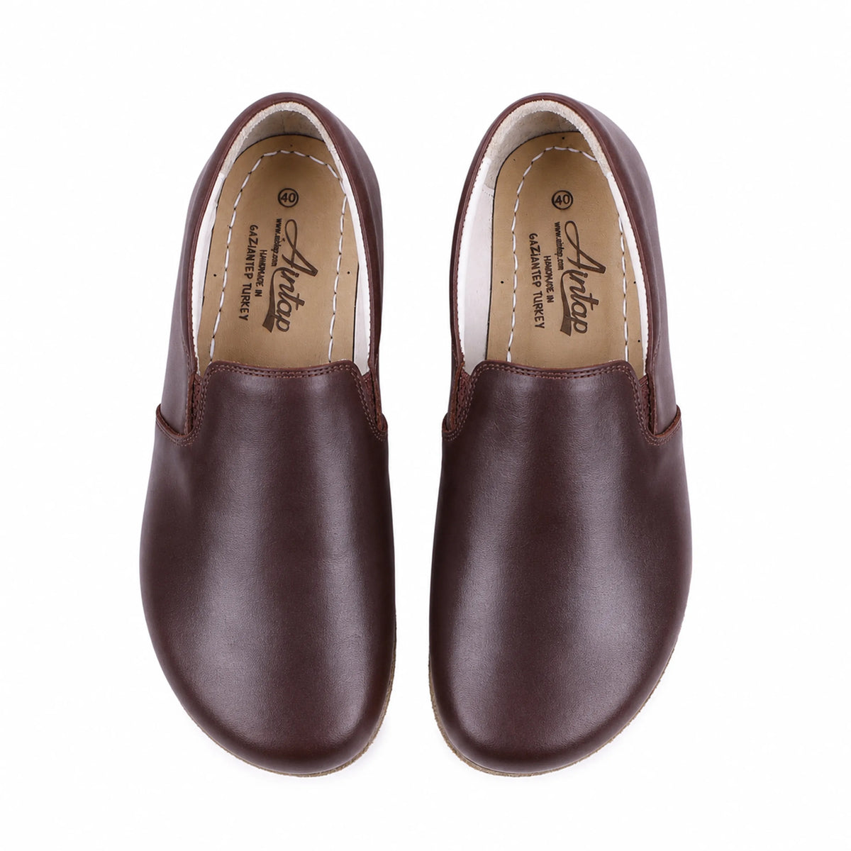 Smooth Barefoot Slip-On Shoes – Classic Sole — Leather Sole – Burgundy