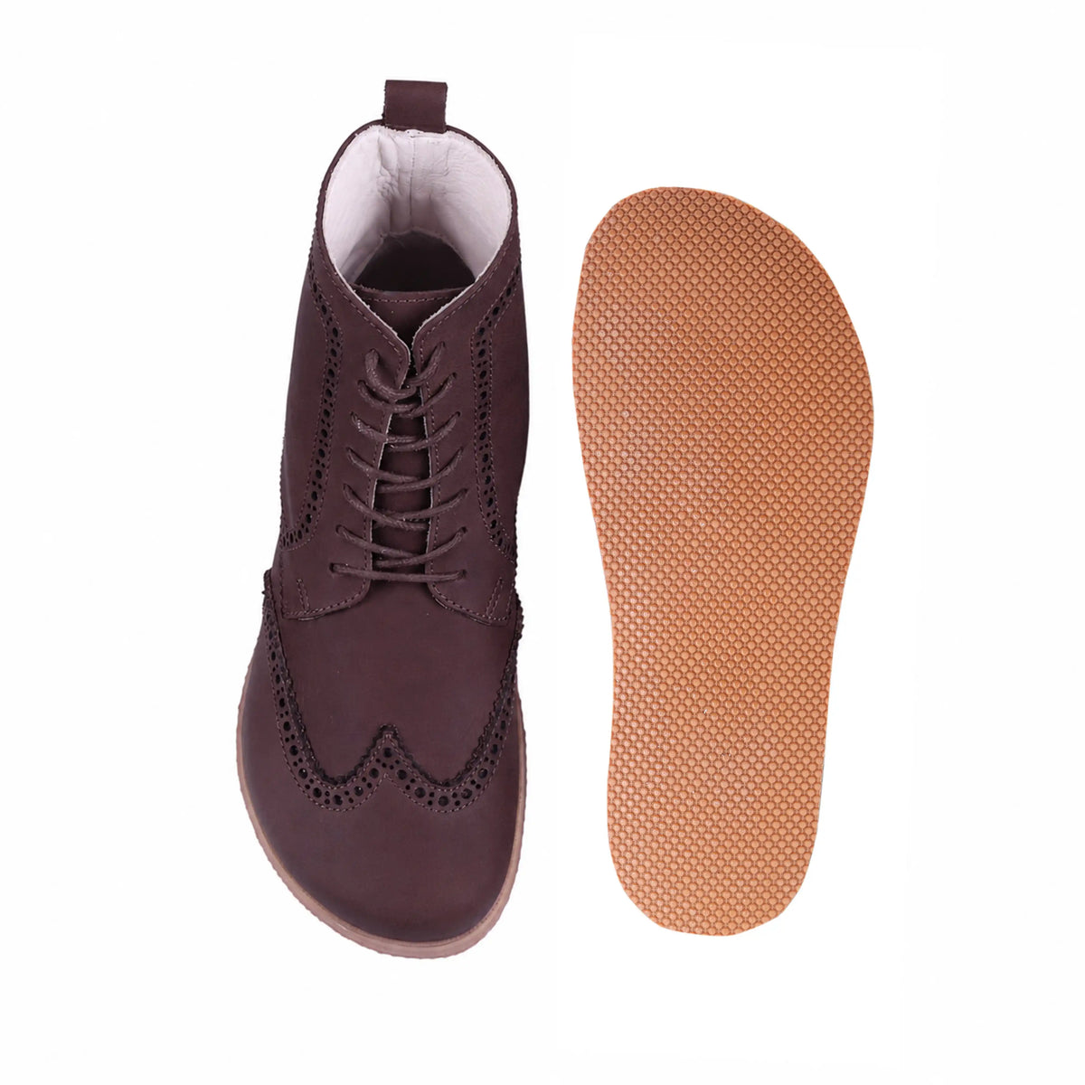 Smooth Barefoot Moccasin Boots Shoes – Eva Outsole – Burgundy