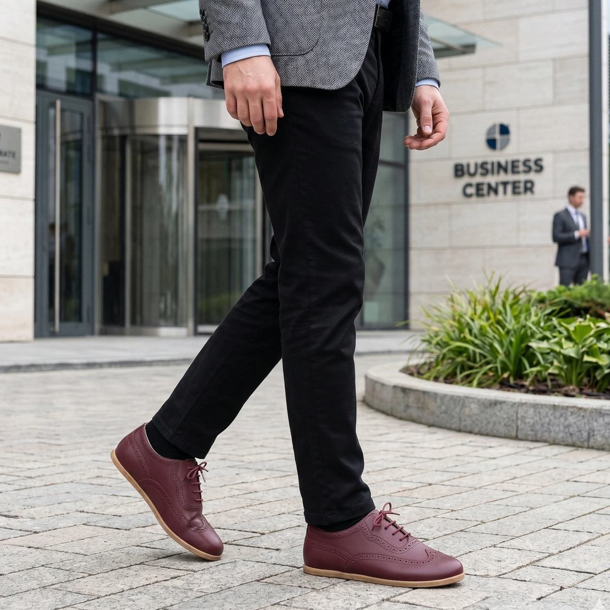 Smooth Barefoot Moccasin Shoes – Classic Sole — Leather Sole – Burgundy