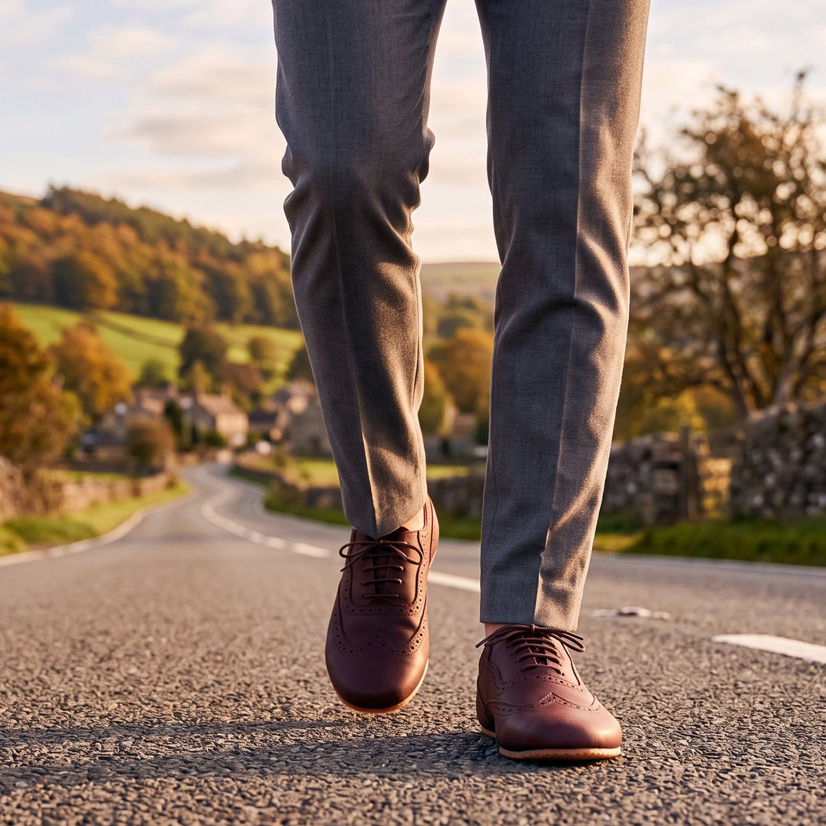 Smooth Barefoot Moccasin Shoes – Rubber Sole – Burgundy