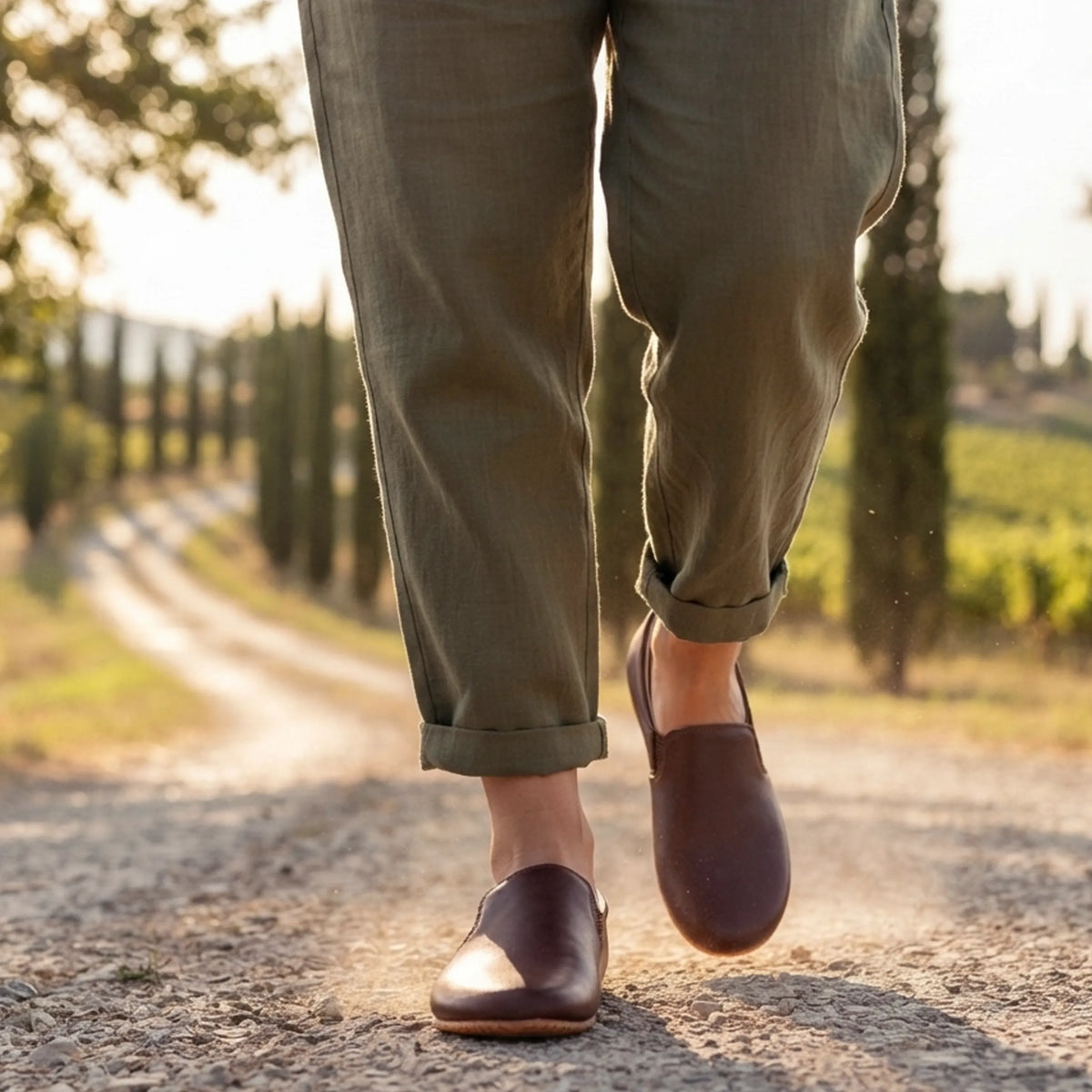 Smooth Barefoot Slip-On Shoes – Rubber Sole – Burgundy