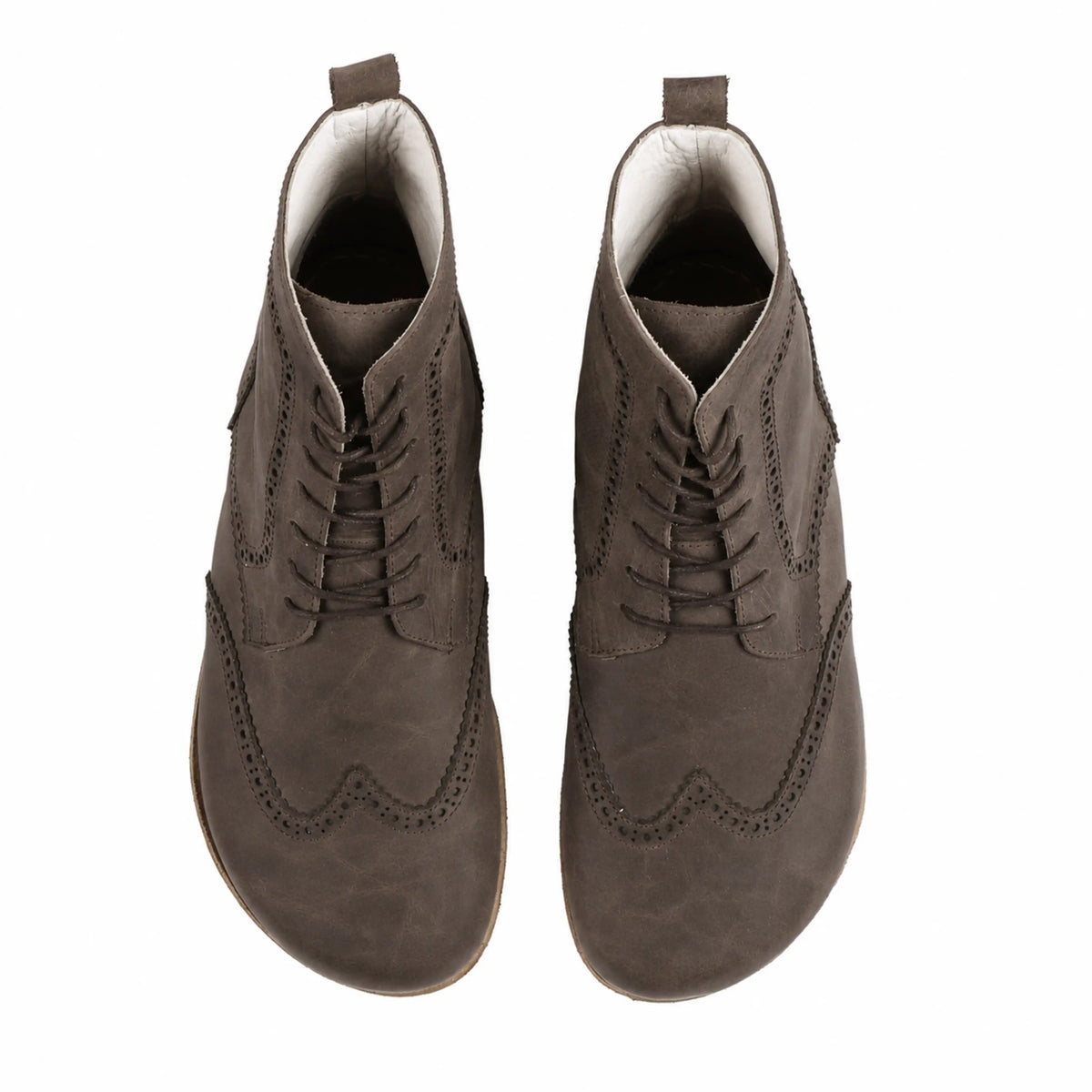 Crazy Barefoot Moccasin Boots Shoes – Classic Sole — Leather Sole – Beige Bizon