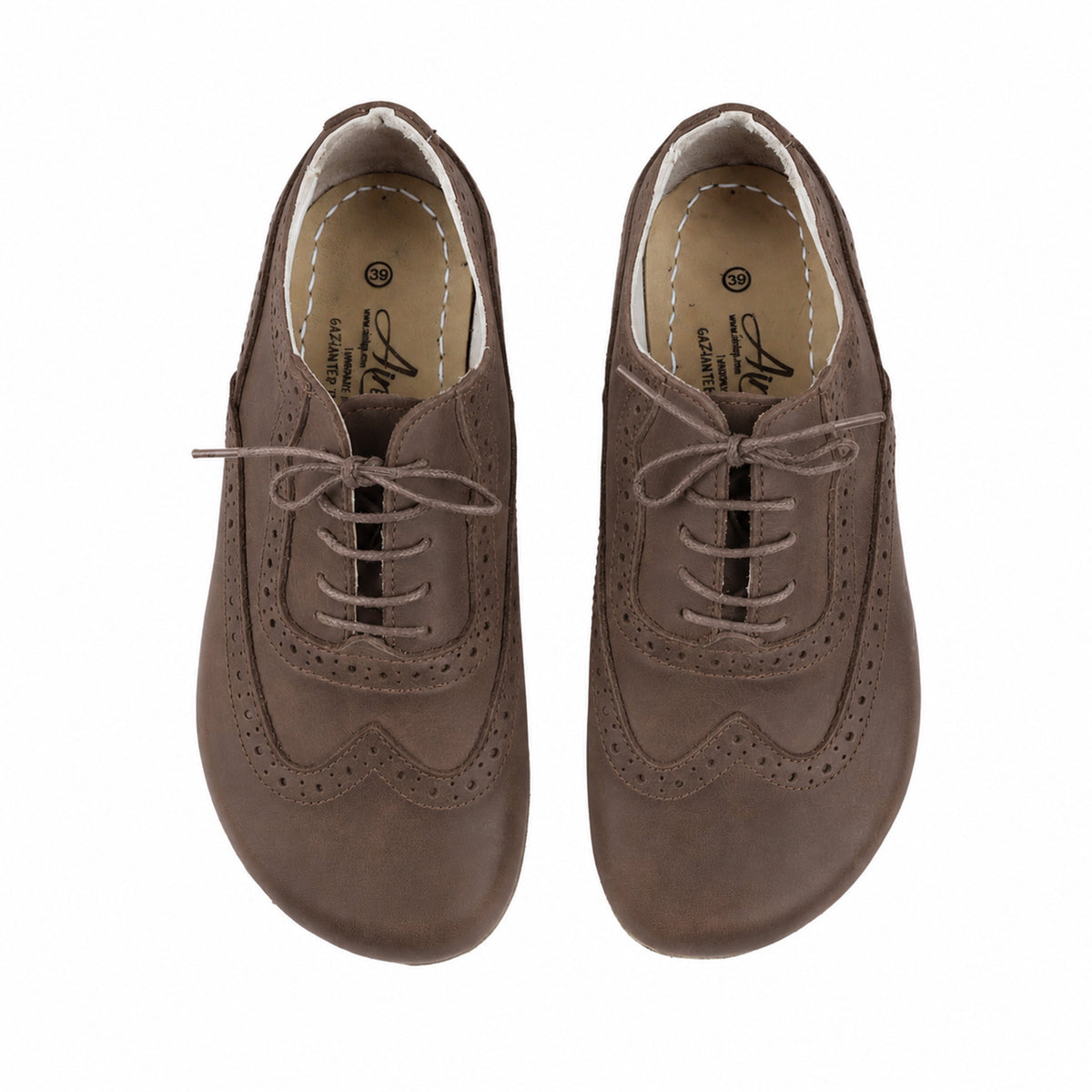 Crazy Barefoot Moccasin Shoes – Classic Sole — Leather Sole – Beige Bizon
