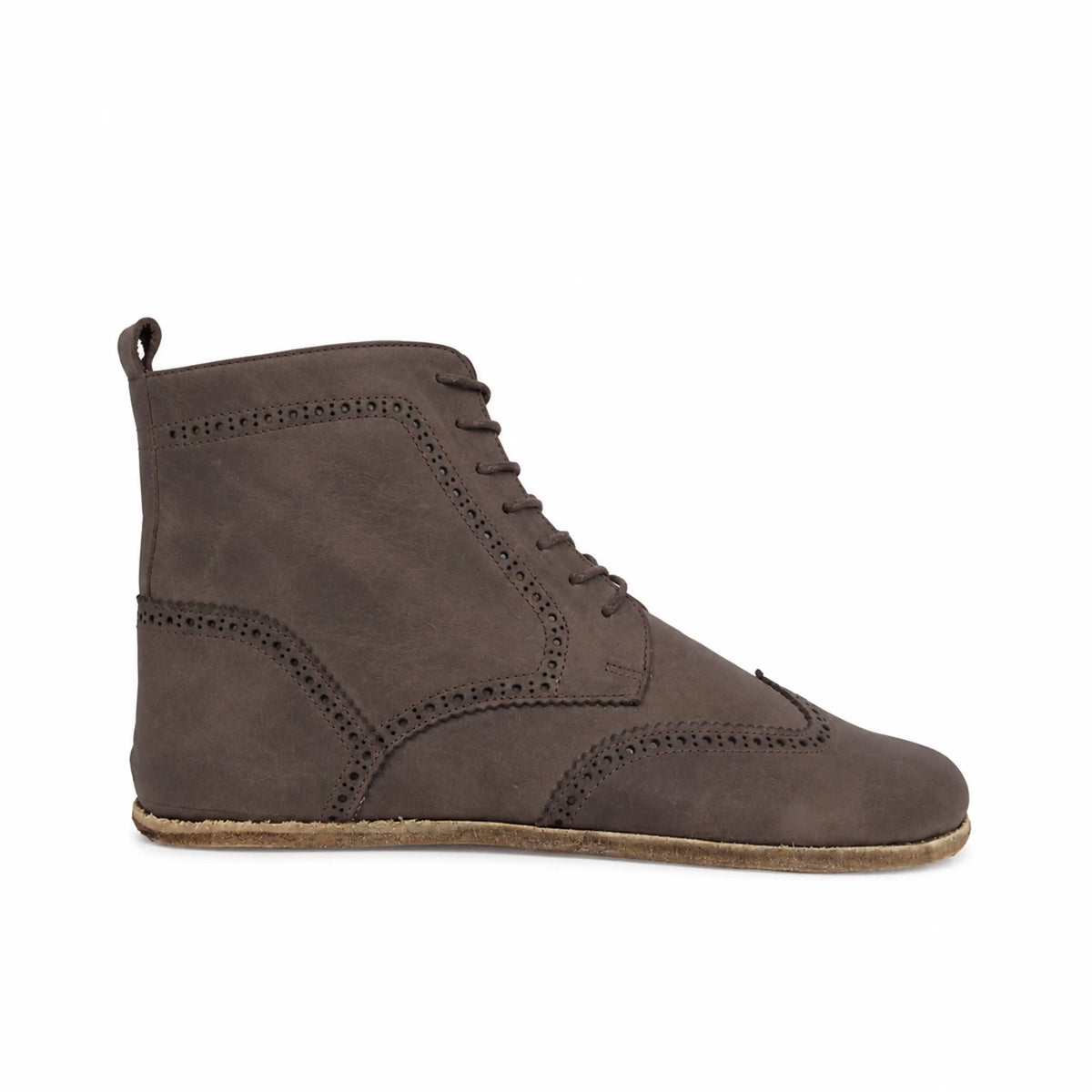 Crazy Barefoot Moccasin Boots Shoes – Classic Sole — Leather Sole – Beige Bizon