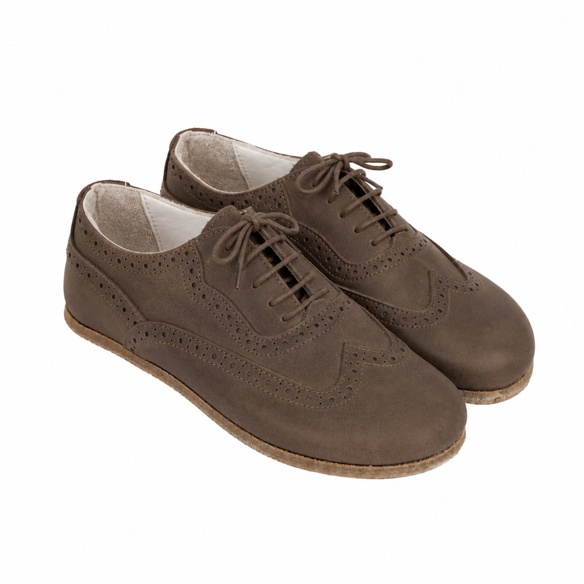 Crazy Barefoot Moccasin Shoes – Classic Sole — Leather Sole – Beige Bizon
