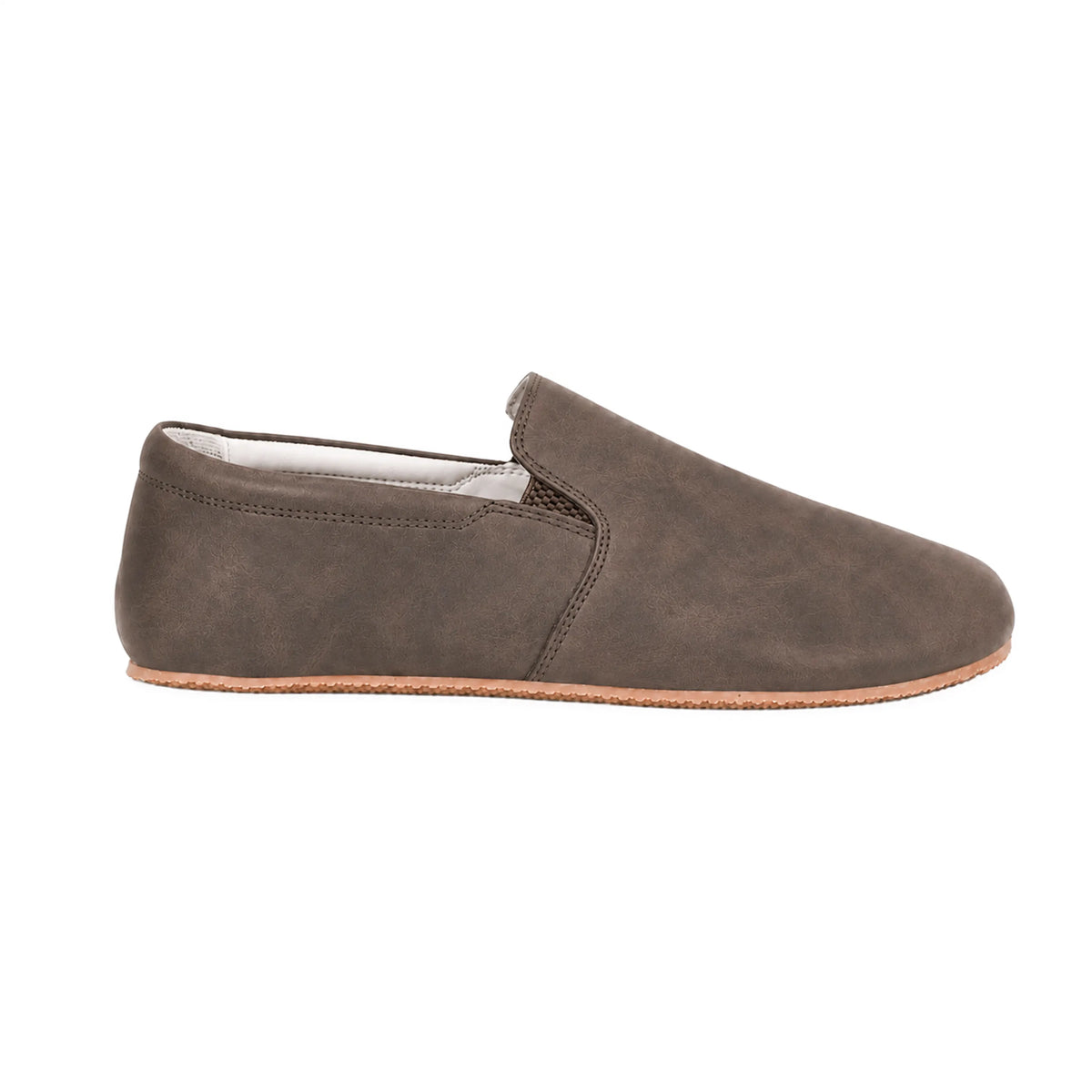 Crazy Barefoot Slip-On Shoes – Rubber Sole – Beige Bizon