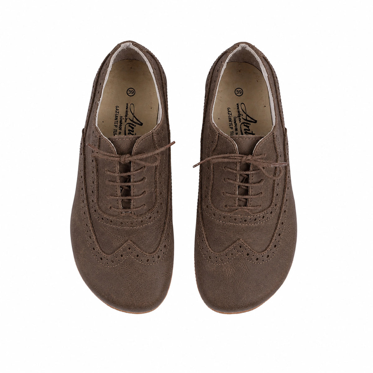 Crazy Barefoot Moccasin Shoes – Rubber Sole – Beige Bizon