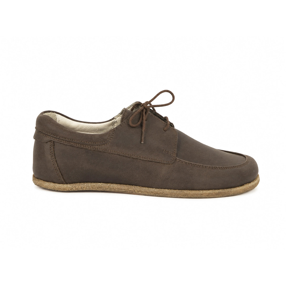 Crazy Barefoot Laces Penny Loafer Shoes – Classic Sole — Leather Sole – Beige Bizon
