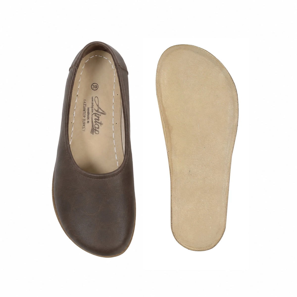 Crazy Barefoot Ballet Shoes – Classic Sole — Leather Sole – Beige Bizon