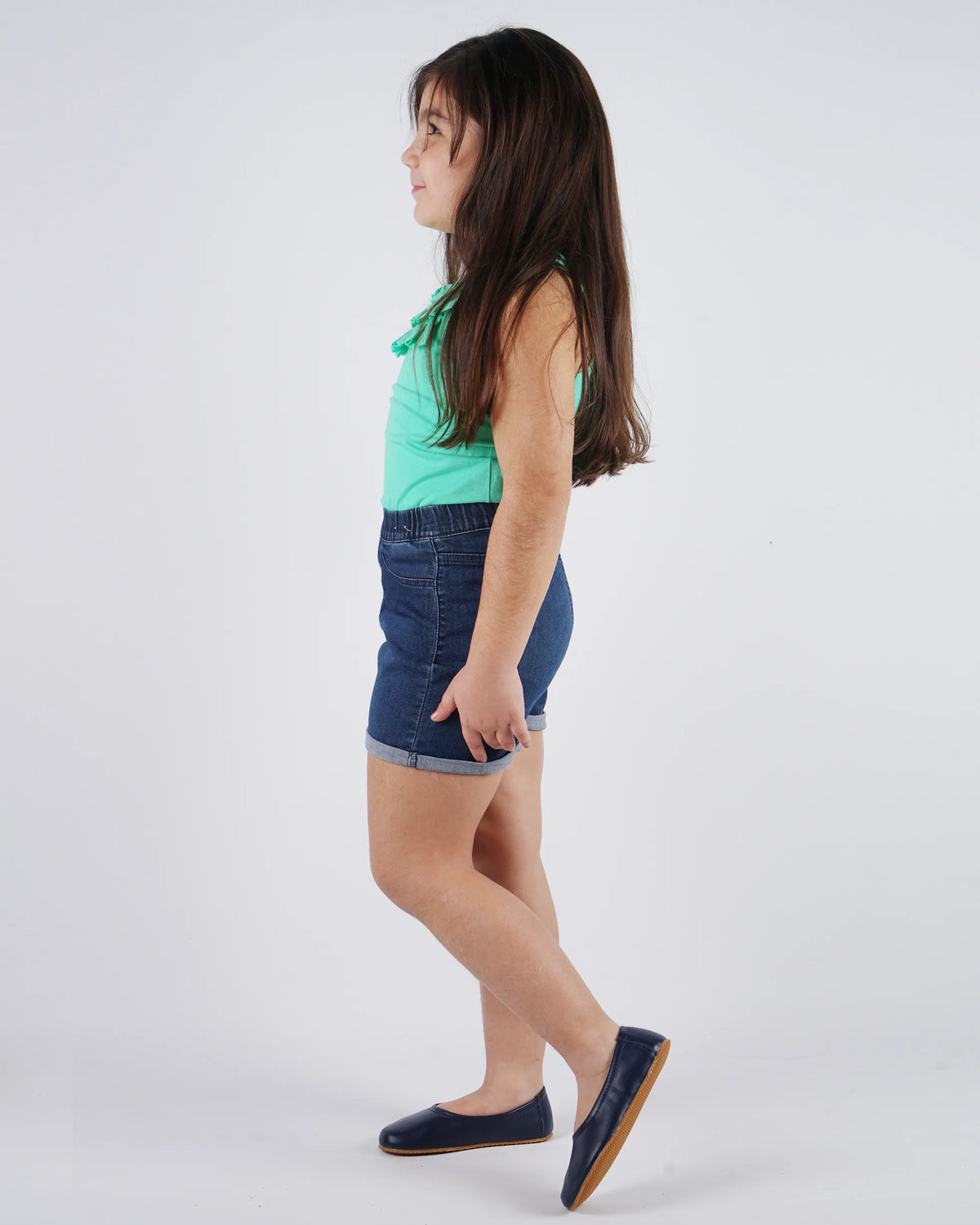 Smooth Barefoot Ballet Shoes – Rubber Sole – Navy Blue