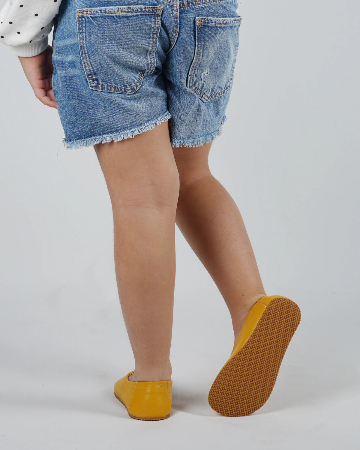 Smooth Barefoot Ballet Shoes – Rubber Sole – Mustard
