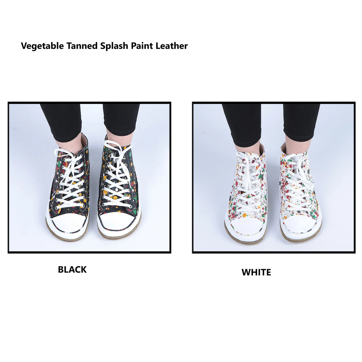 Splanter Barefoot Long Boots Converse Shoes – Classic Sole — Leather Sole – White