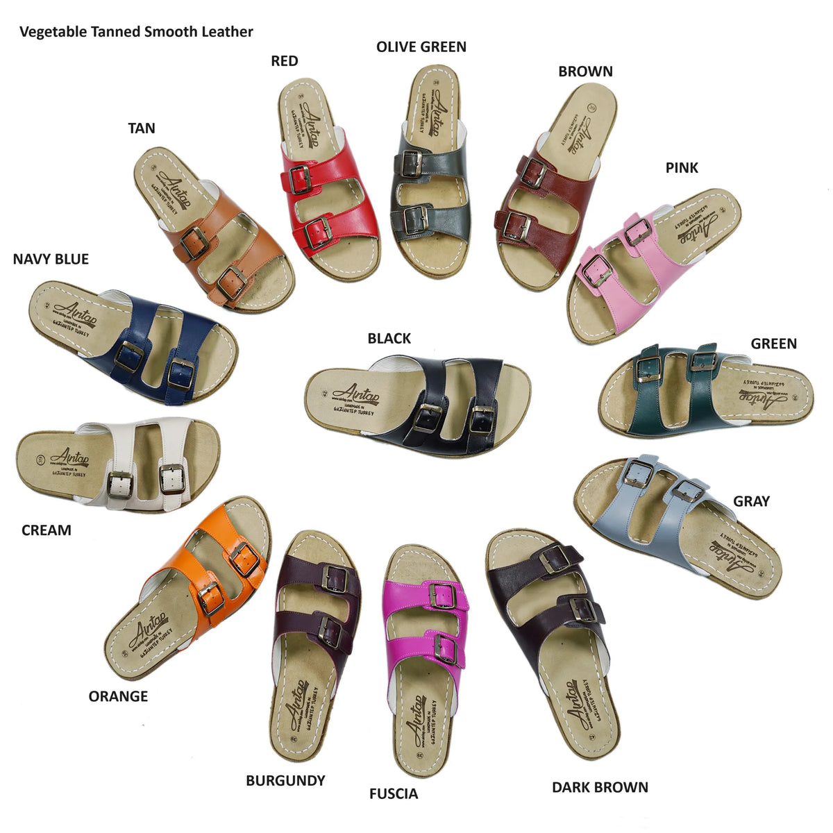 Smooth Barefoot Double Strap Sandals Shoes – Classic Sole — Leather Sole – Brown