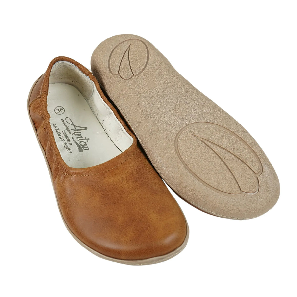 Crazy Barefoot Ballet Shoes – 6 mm Rubber Sole – Honey Camel