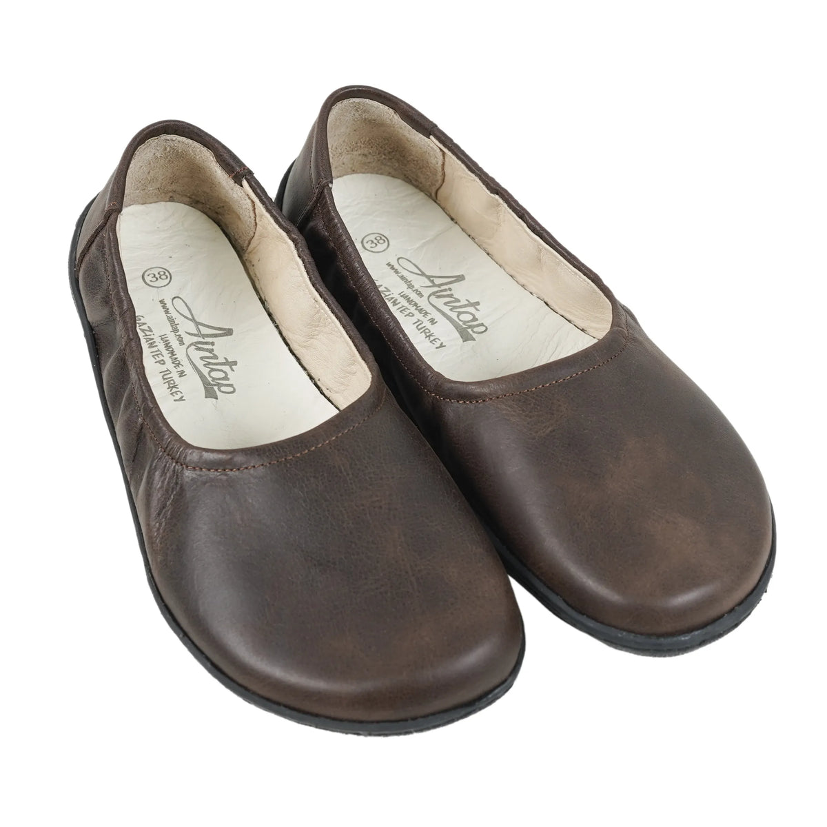 Crazy Barefoot Ballet Shoes – 6 mm Rubber Sole – Dark Brown