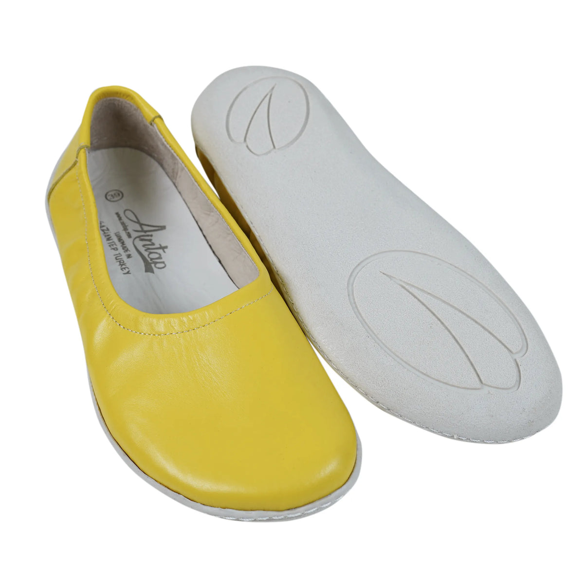 Smooth Barefoot Ballet Shoes –6 mm Rubber Sole – Yellow