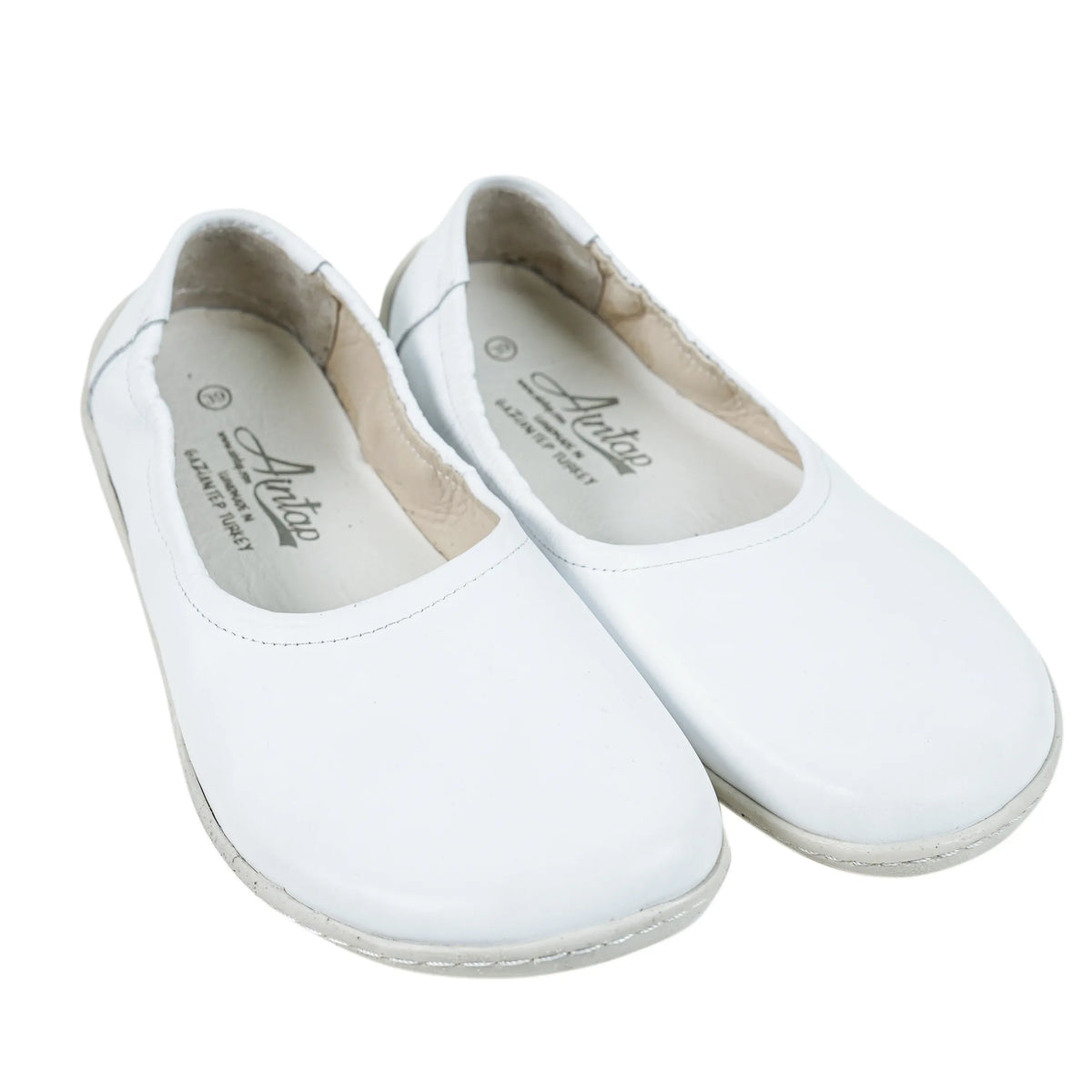 Smooth Barefoot Ballet Shoes –6 mm Rubber Sole – White