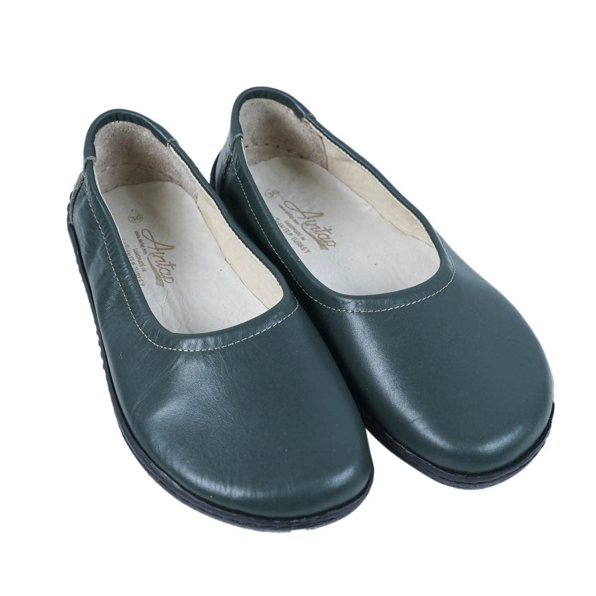 Smooth Barefoot Ballet Shoes –6 mm Rubber Sole – Green