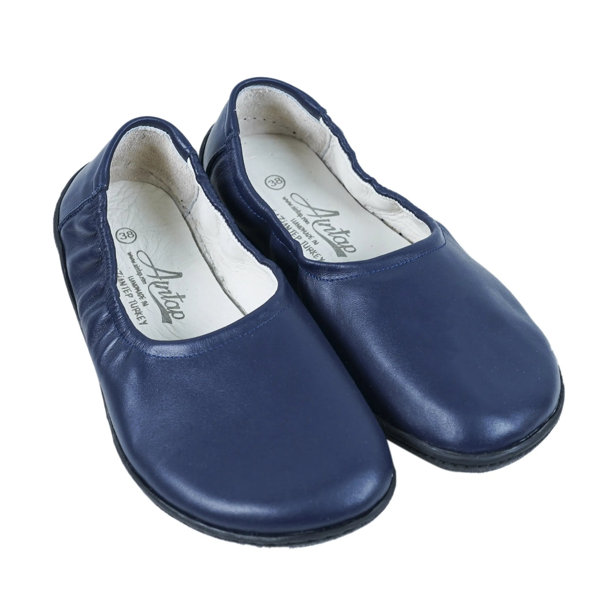 Smooth Barefoot Ballet Shoes –6 mm Rubber Sole – Navy Blue