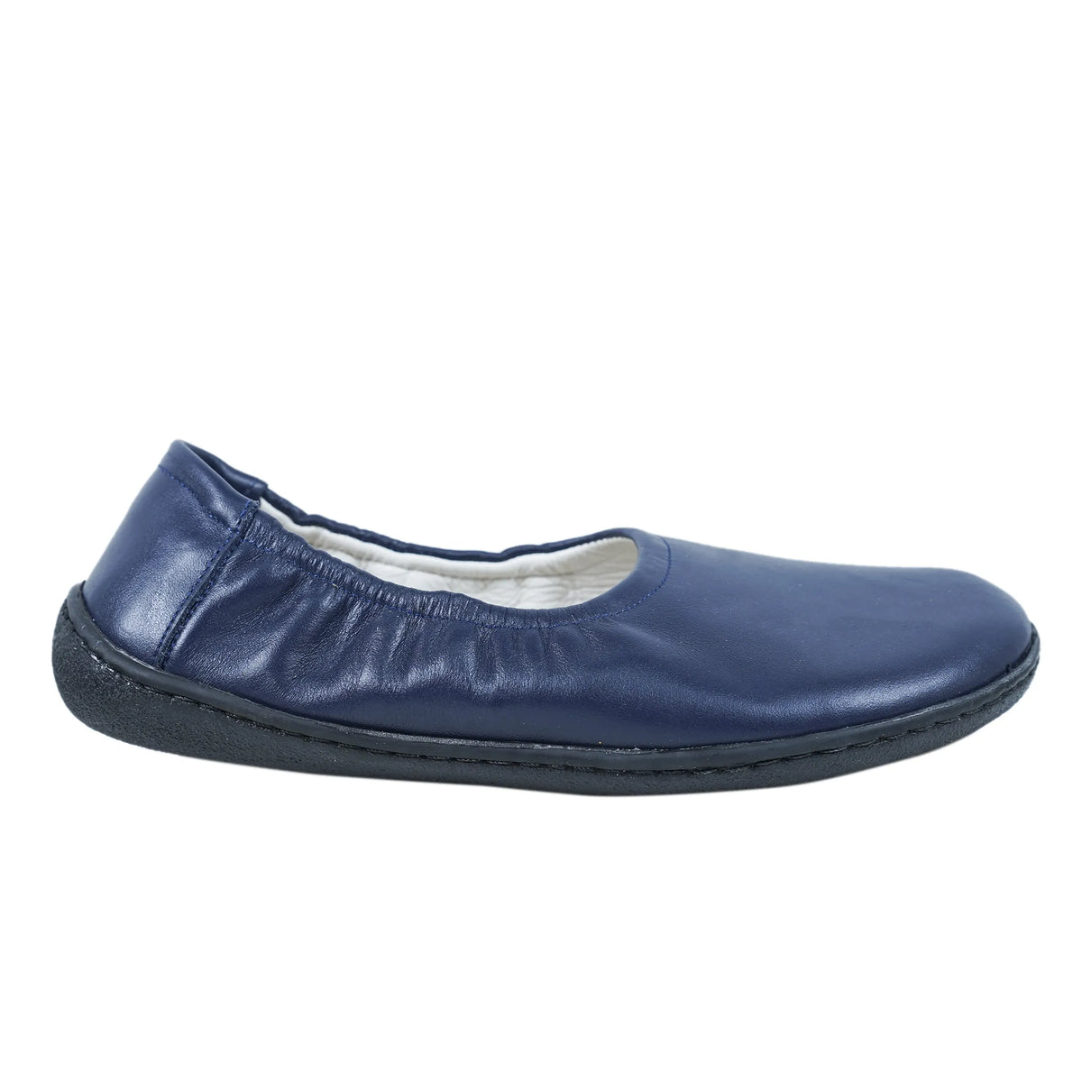 Smooth Barefoot Ballet Shoes –6 mm Rubber Sole – Navy Blue