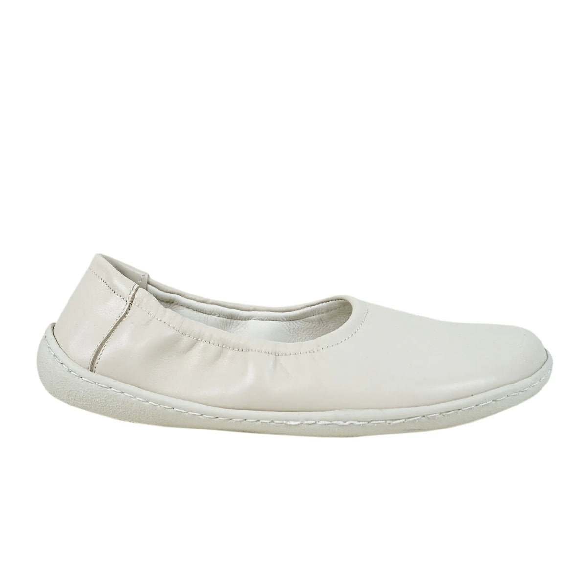 Smooth Barefoot Ballet Shoes –6 mm Rubber Sole – Cream