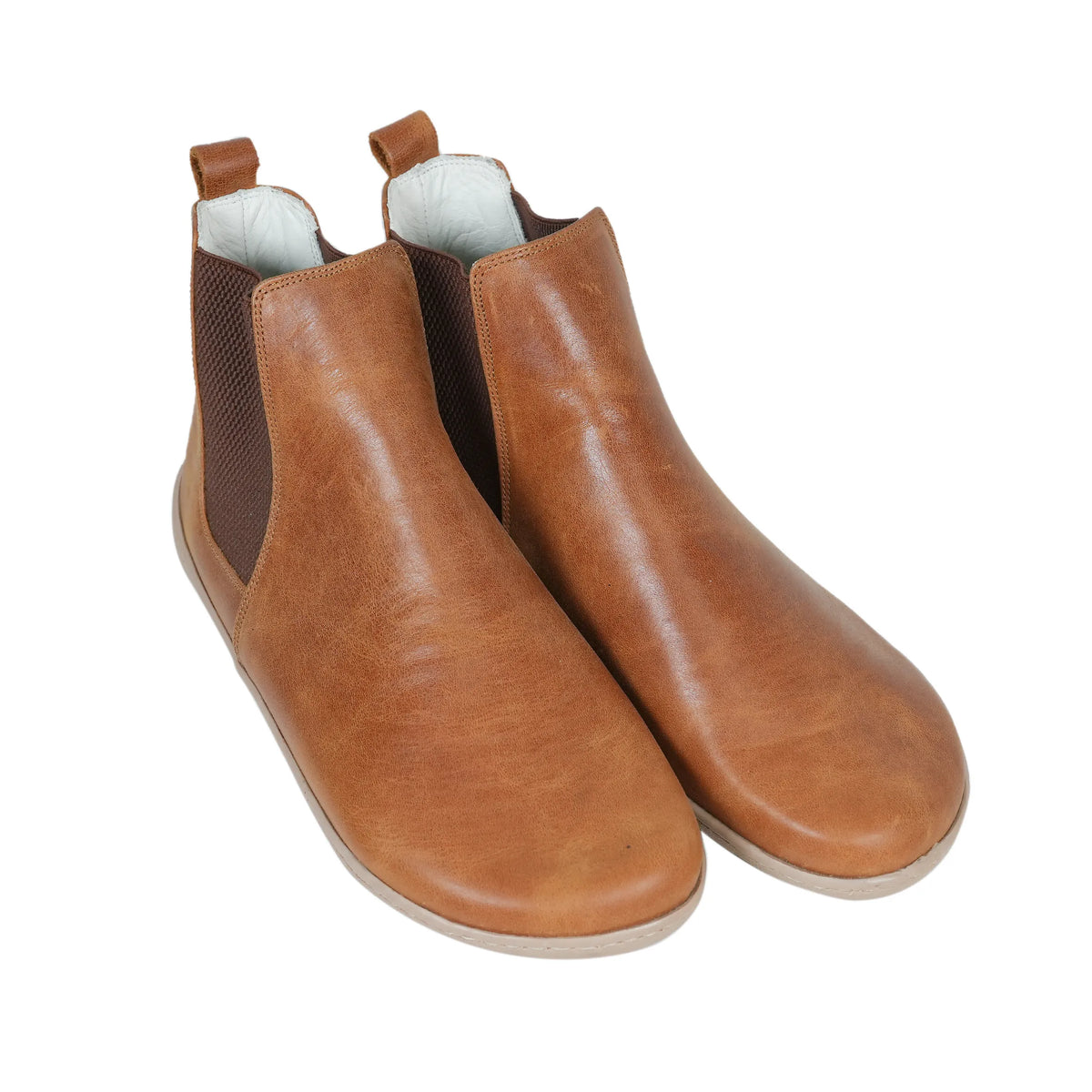 Crazy Barefoot Ankle Boots Shoes – 6mm Rubber Sole – Honey Camel