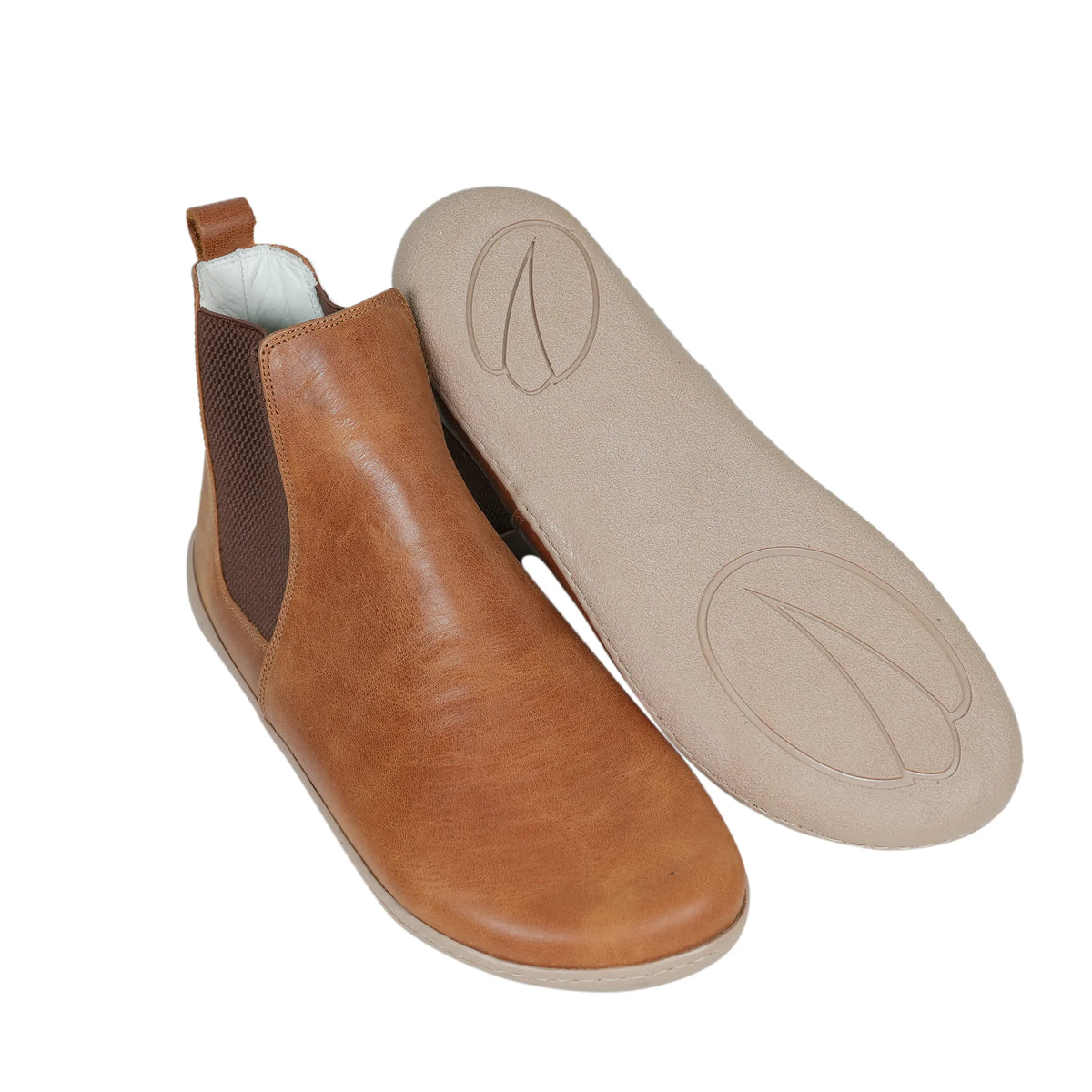 Crazy Barefoot Ankle Boots Shoes – 6mm Rubber Sole – Honey Camel