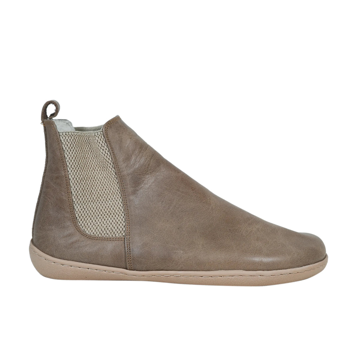Crazy Barefoot Ankle Boots Shoes – 6mm Rubber Sole – Beige Bizon