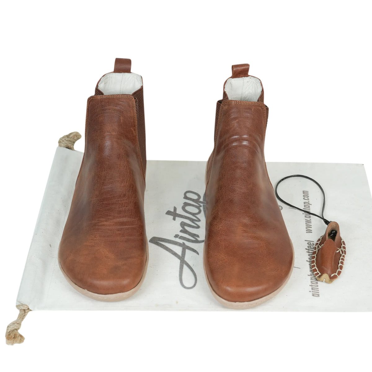 Crazy Barefoot Ankle Boots Shoes – 6mm Rubber Sole – Brown