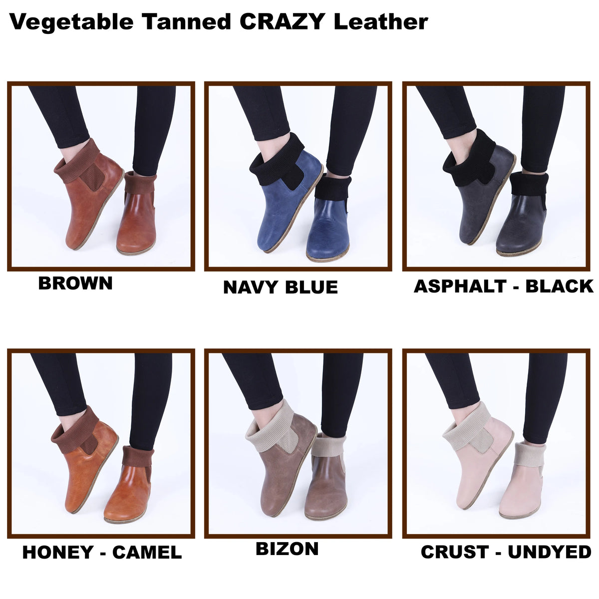 Crazy Barefoot Socks Chelsea Shoes – Classic Sole — Leather Sole – Undyed Crust
