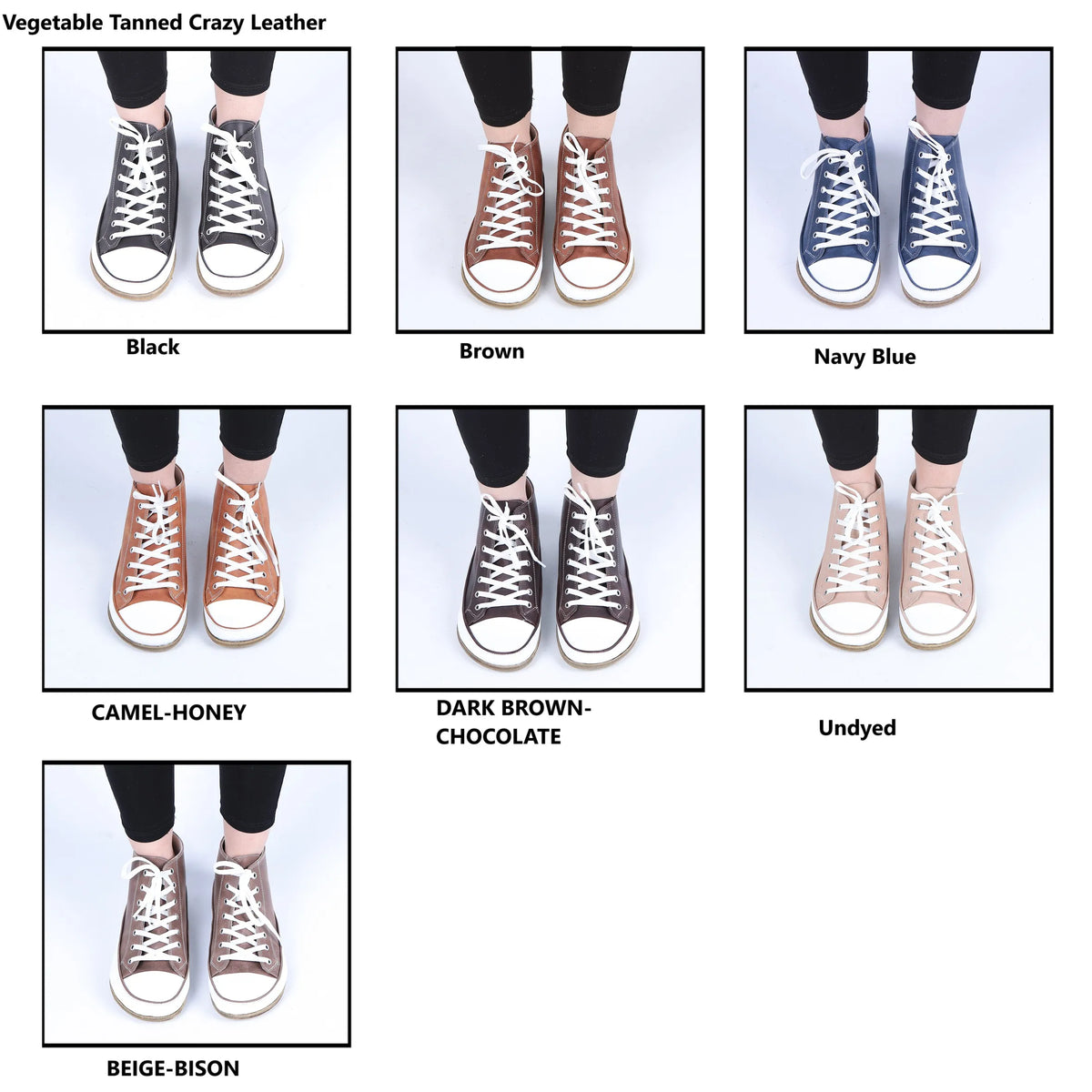 Crazy Barefoot Long Boots Converse Shoes – Classic Sole — Leather Sole – Beige Bizon