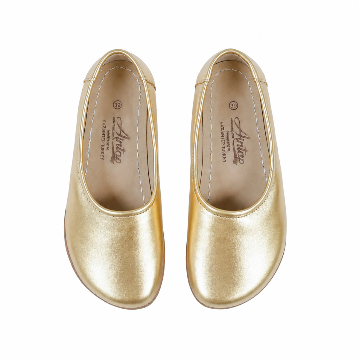 Bright Barefoot Ballet Shoes – Classic Sole — Leather Sole – Gold