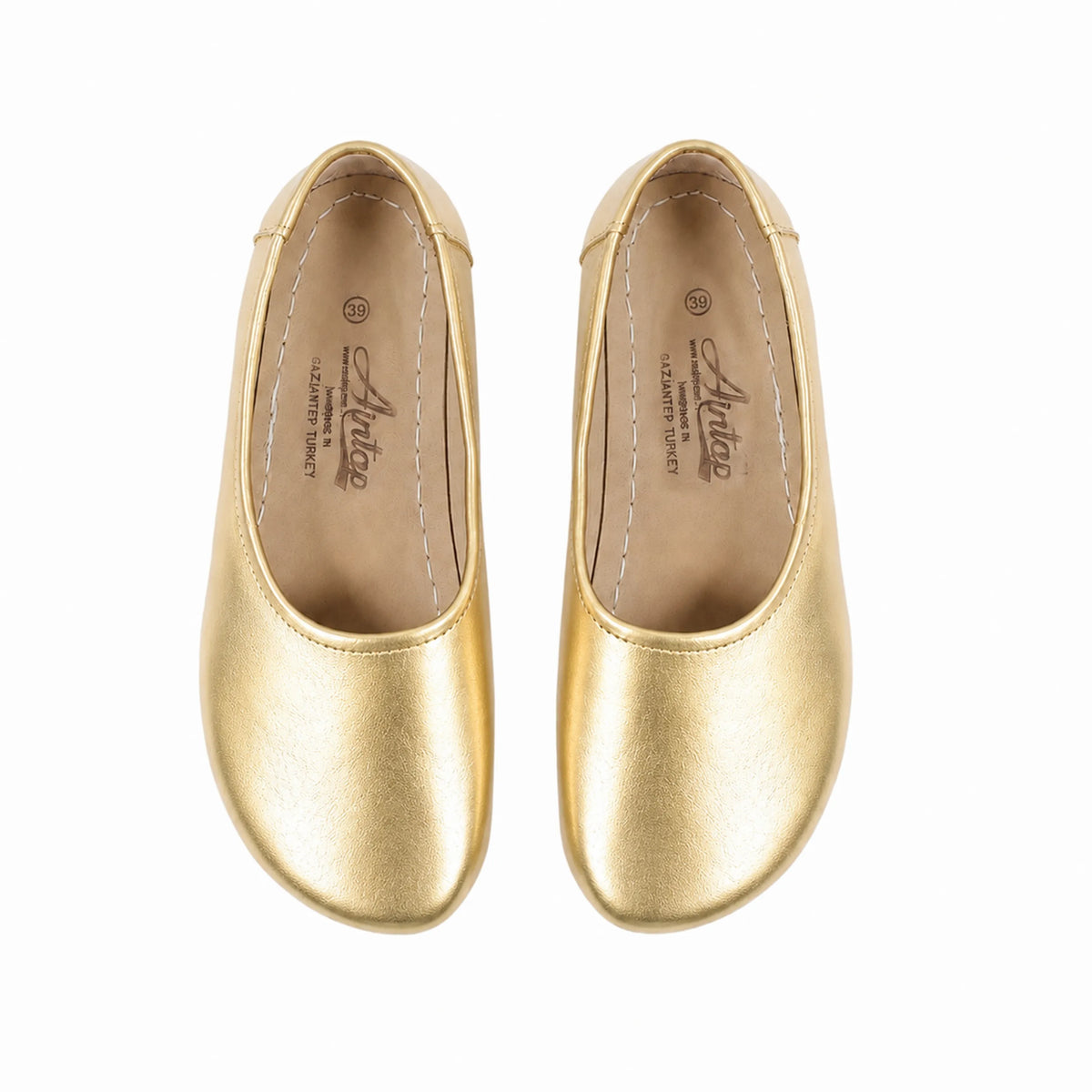 Bright Barefoot Ballet Shoes – Rubber Sole - Gold