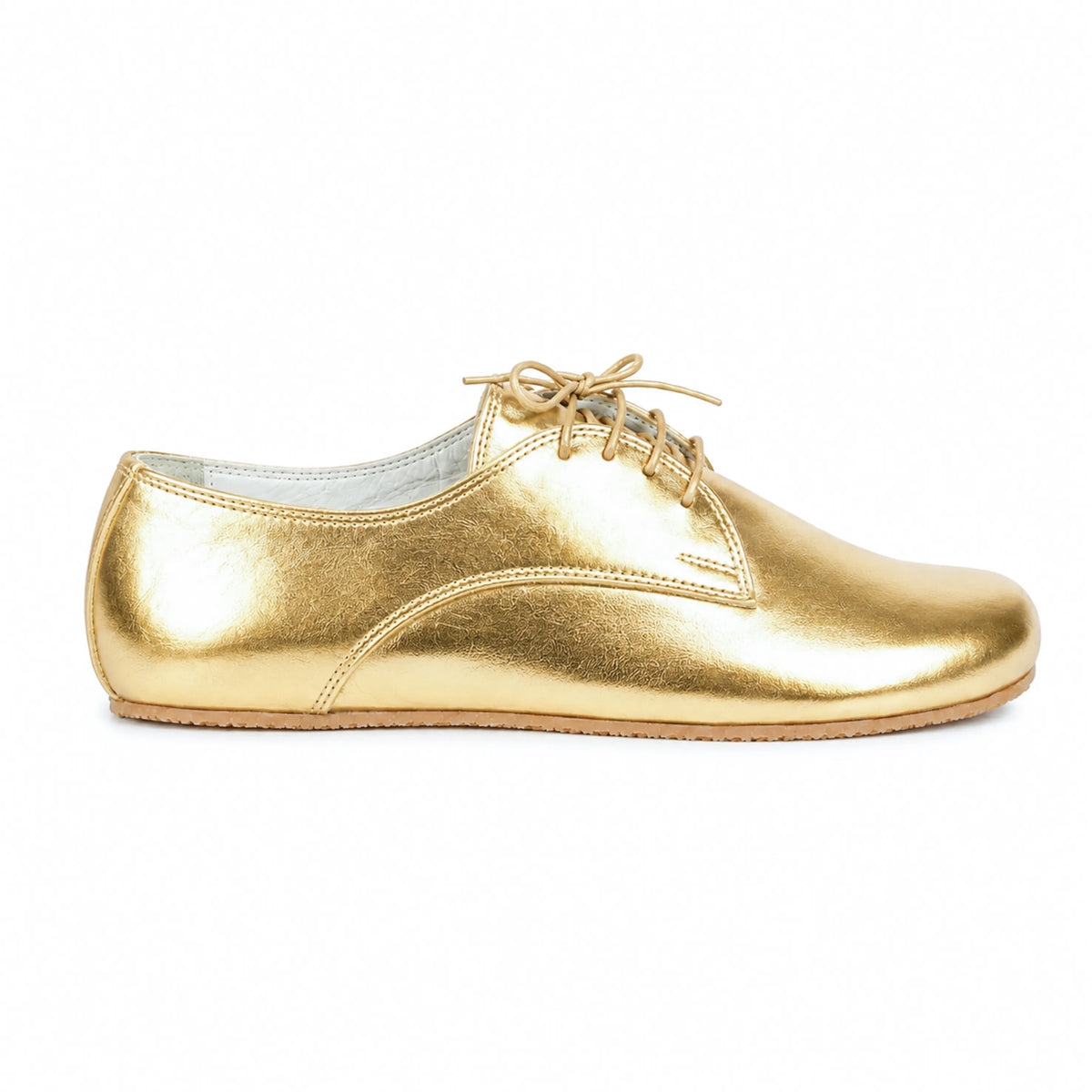 Bright Barefoot Oxford Shoes – Rubber Sole – Gold