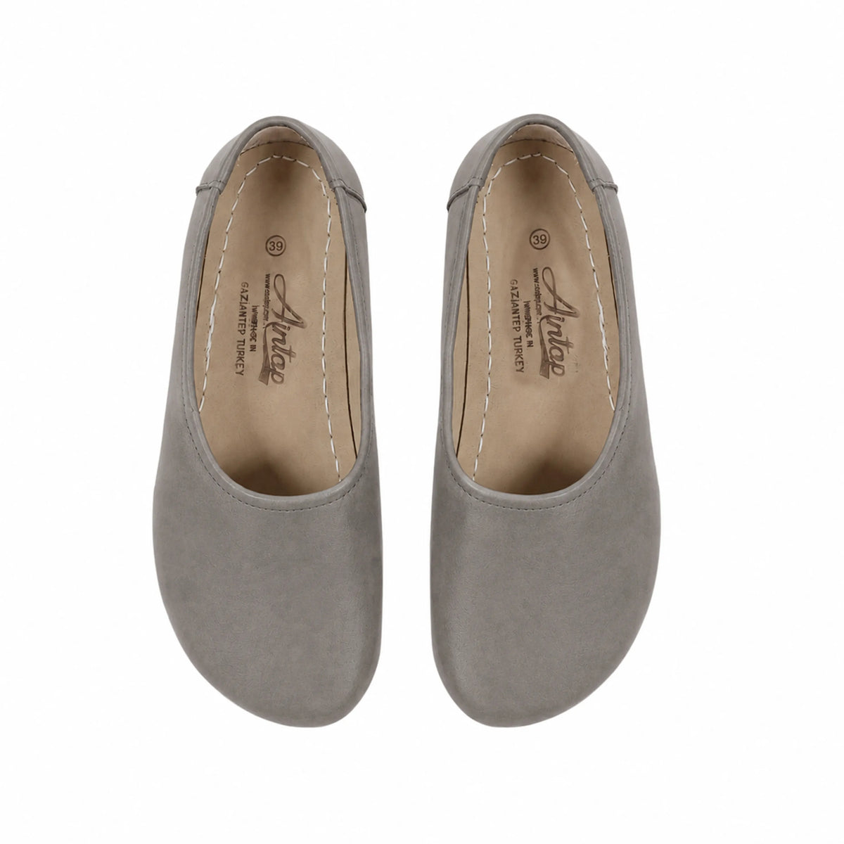 Nubuck Barefoot Ballet Shoes – Rubber Sole – Gray
