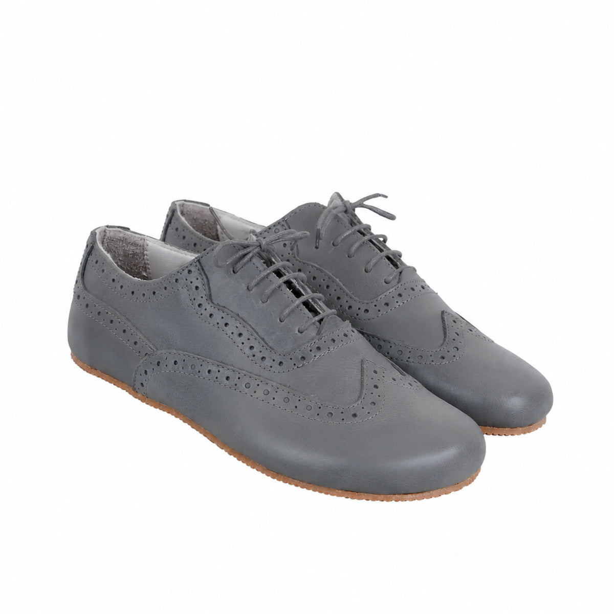 Smooth Barefoot Moccasin Shoes – Rubber Sole – Gray