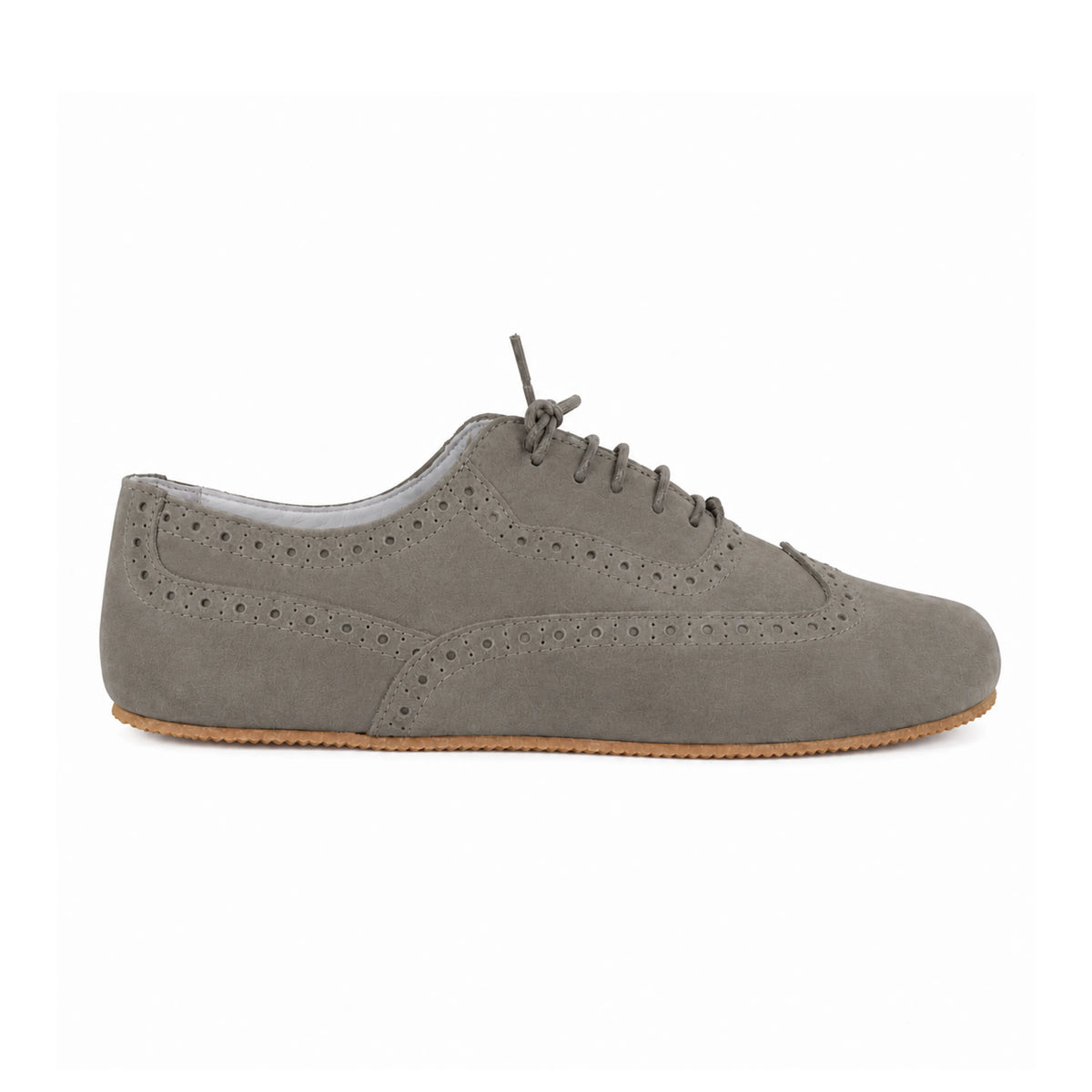 Nubuck Barefoot Moccasin Shoes – Rubber Sole – Gray