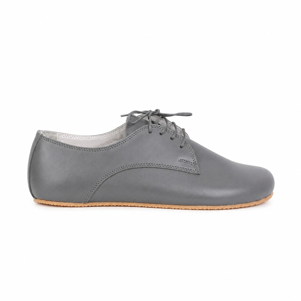 Smooth Barefoot Oxford Shoes – Rubber Sole – Gray