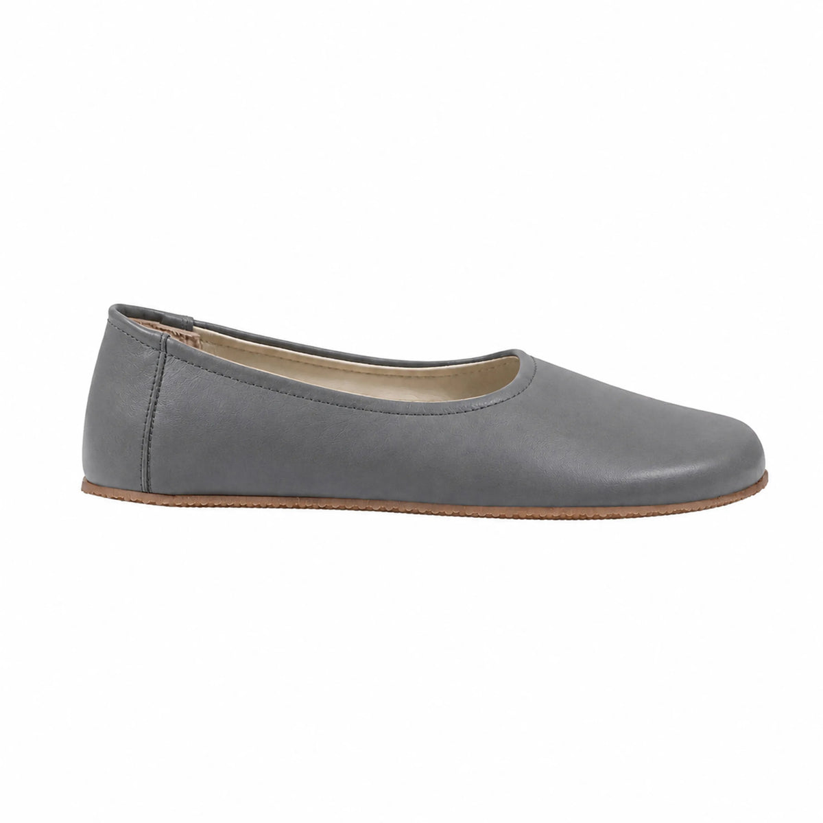 Smooth Barefoot Ballet Shoes – Rubber Sole – Gray