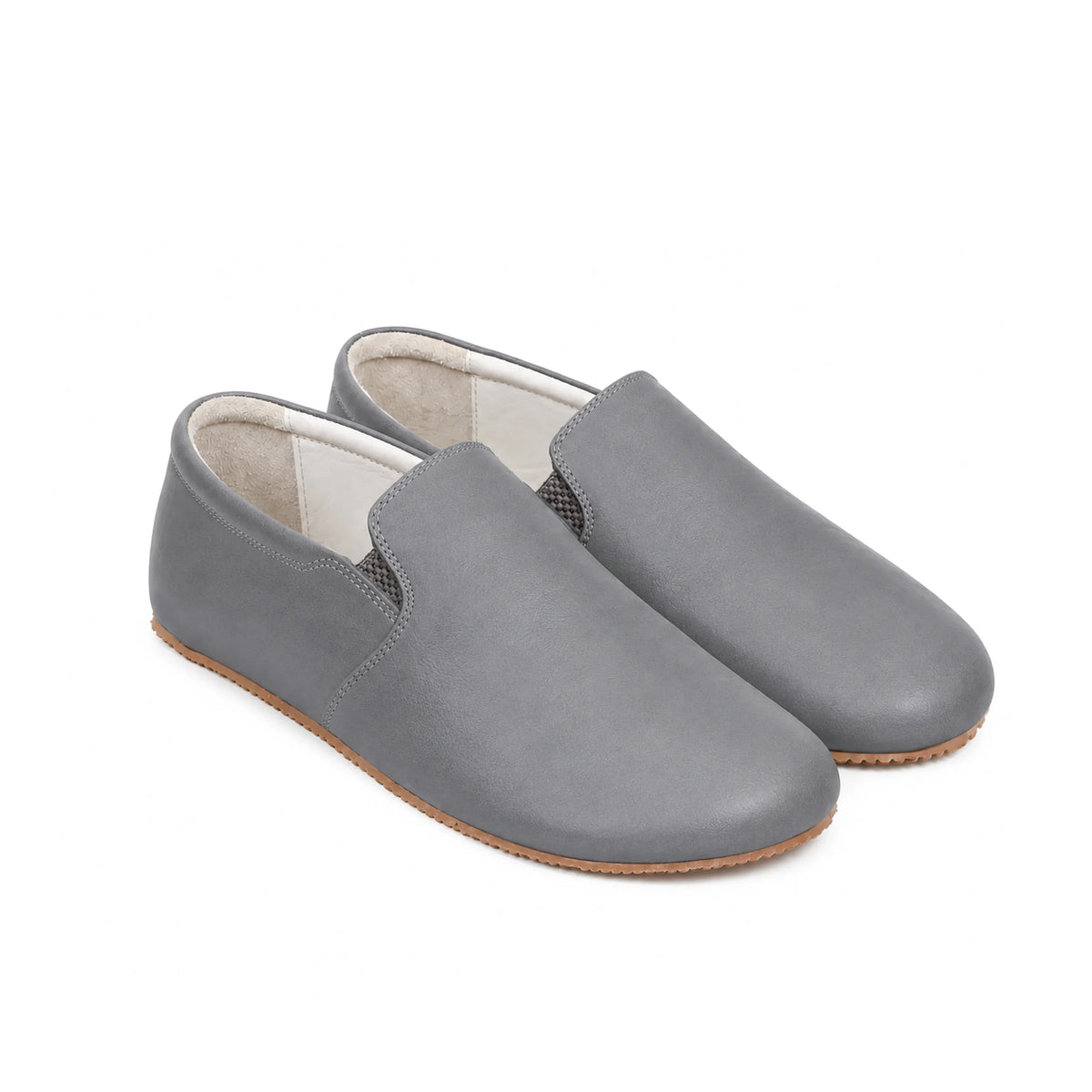 Smooth Barefoot Slip-On Shoes – Rubber Sole – Gray