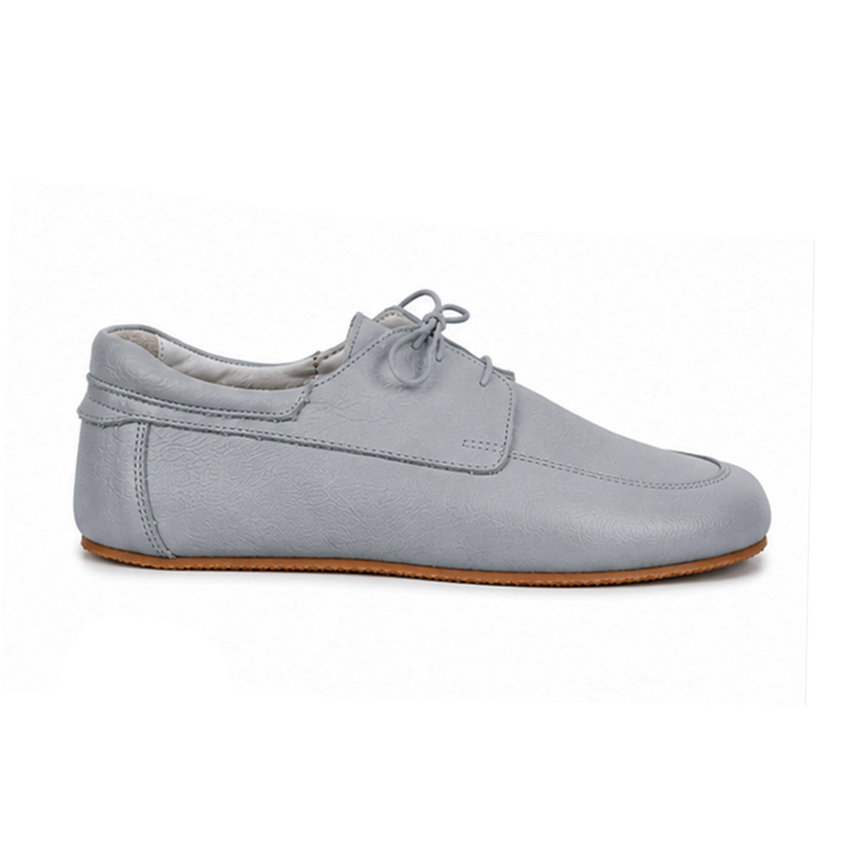 Smooth Barefoot Laces Penny Loafer Shoes – Rubber Sole – Gray