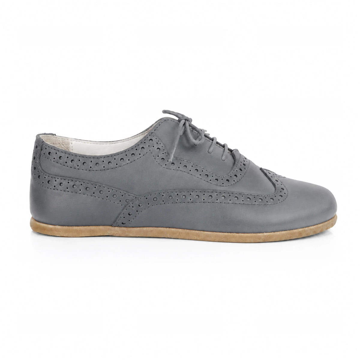 Smooth Barefoot Moccasin Shoes – Classic Sole — Leather Sole – Gray