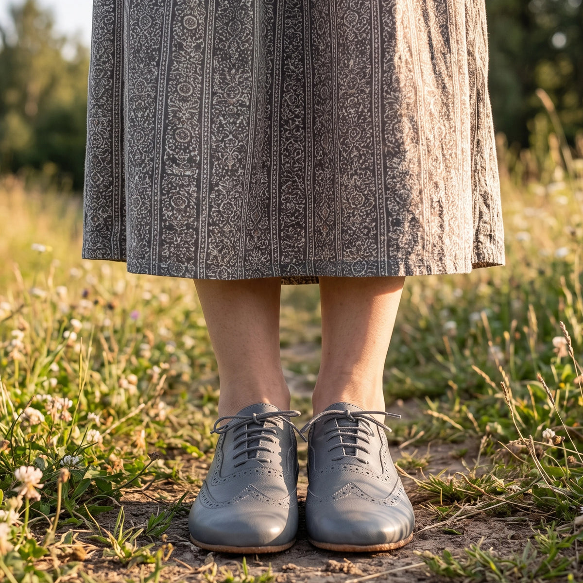 Smooth Barefoot Moccasin Shoes – Rubber Sole – Gray