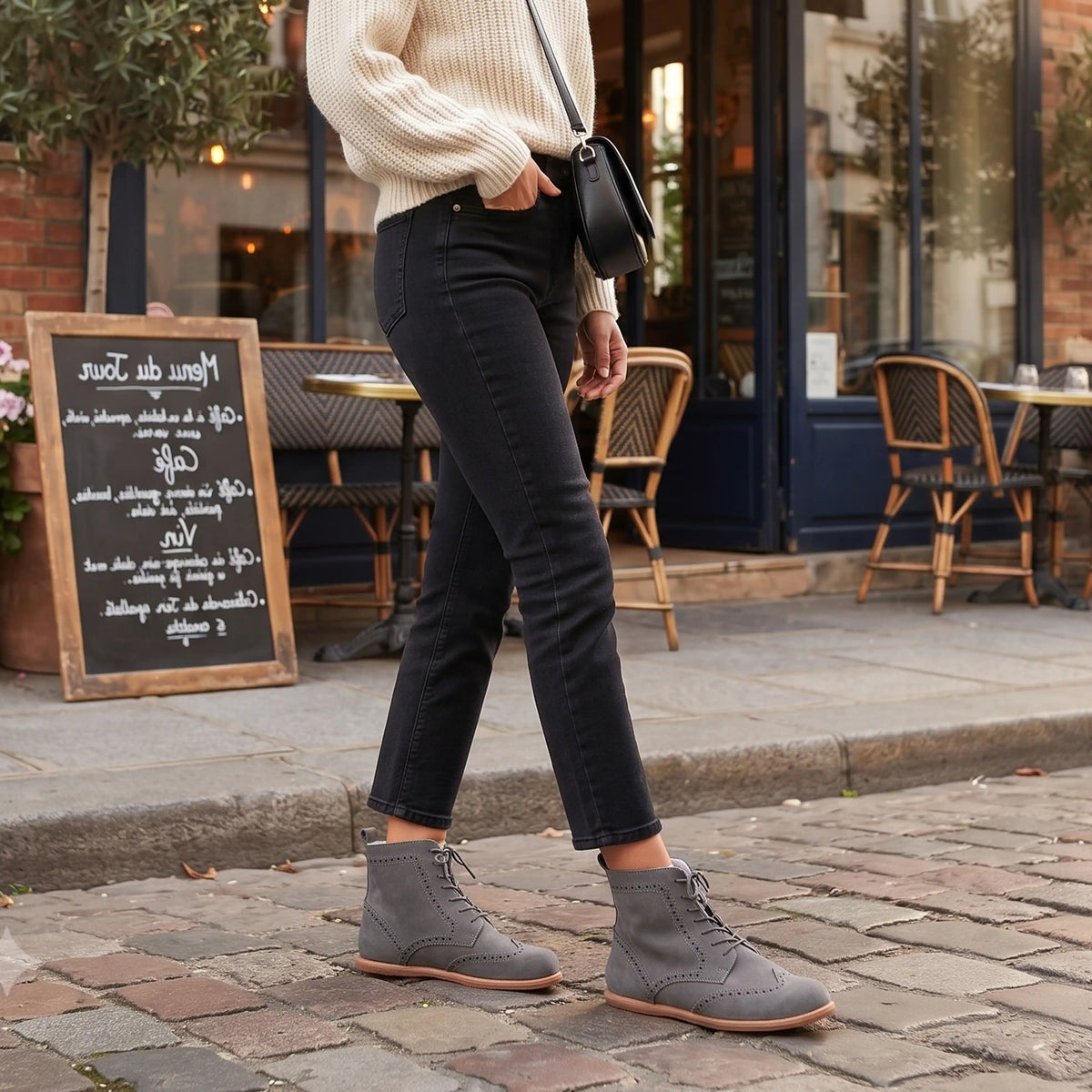 Suede Barefoot Moccasin Boots Shoes – Eva Outsole – Gray