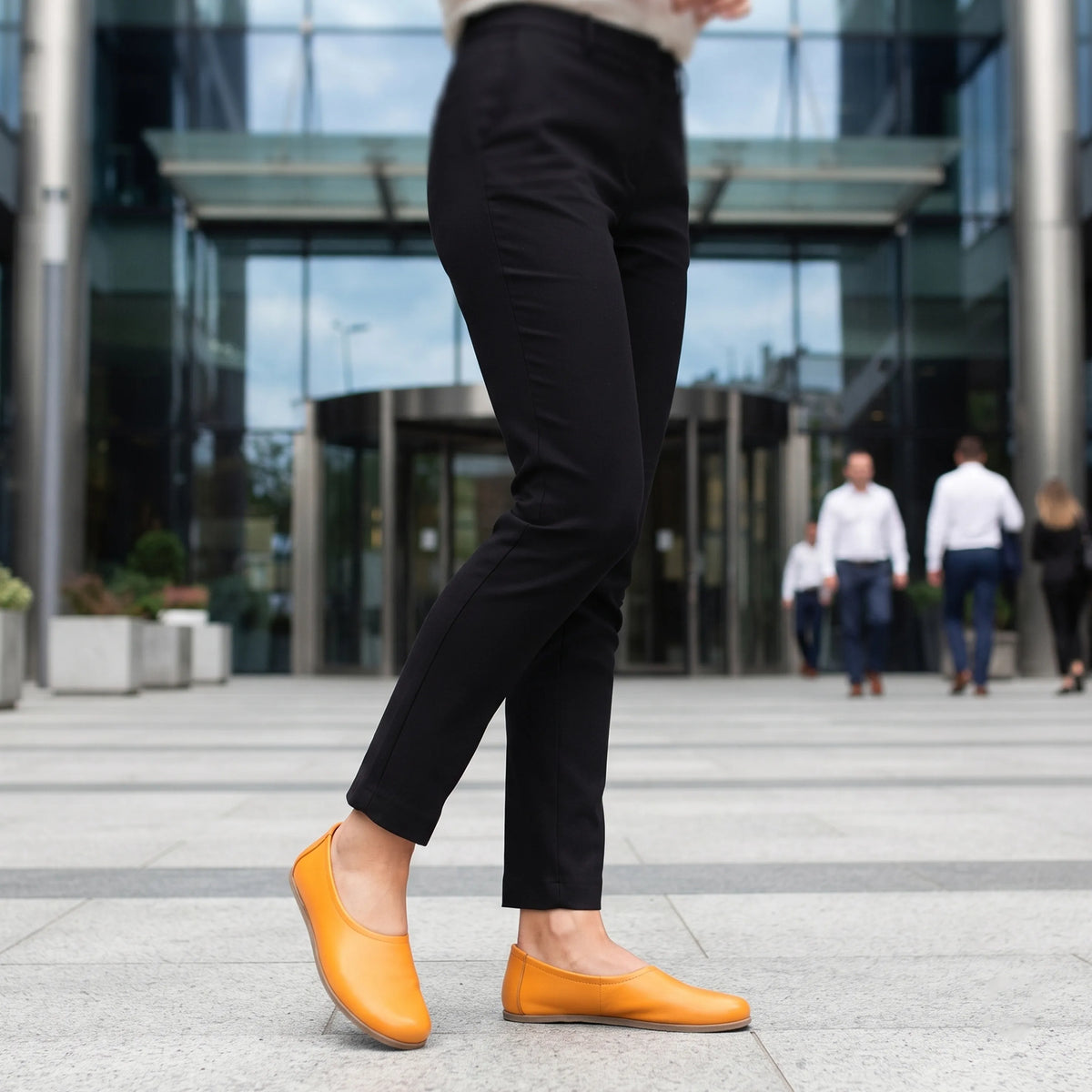 Smooth Barefoot Ballet Shoes – Classic Sole — Leather Sole – Mustard