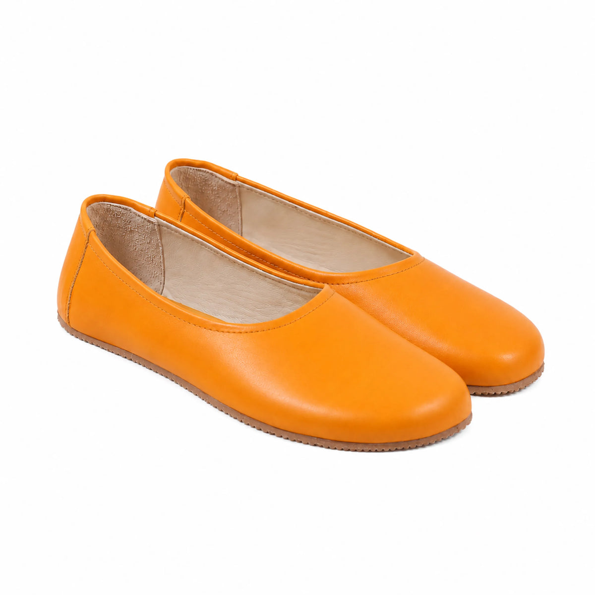 Smooth Barefoot Ballet Shoes – Rubber Sole – Mustard