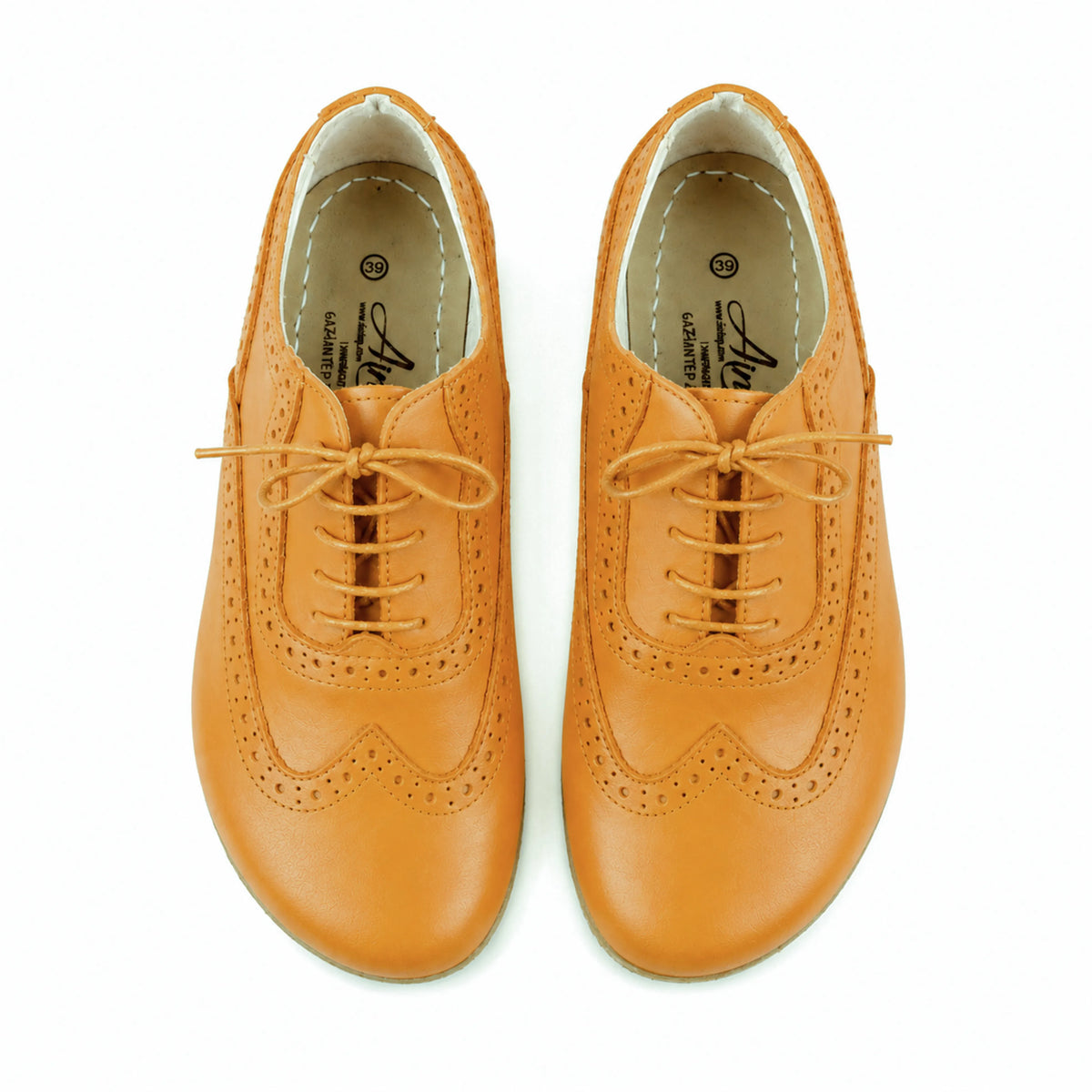 Smooth Barefoot Moccasin Shoes – Classic Sole — Leather Sole – Mustard